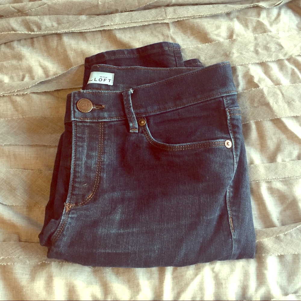 :loft: modern skinny dark denim
